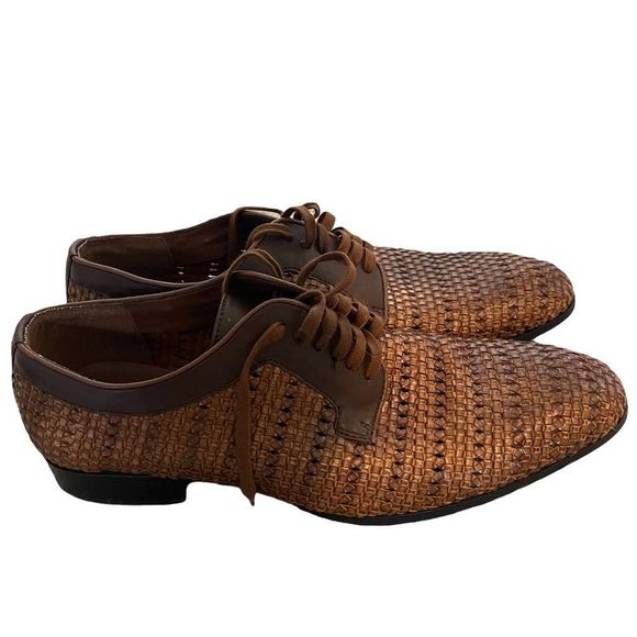 Zara Brown Woven Oxfords - Picture 1 of 4
